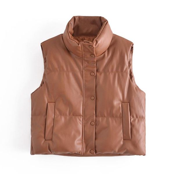 women's vests women autumn winter pu faux leather parka coats solid single breasted waistcoat with pockets female fashion casual coat, Black;white
women's vests women autumn winter pu faux leather parka coats solid single breasted waistcoat with pockets female fashion casual coat, Black;white