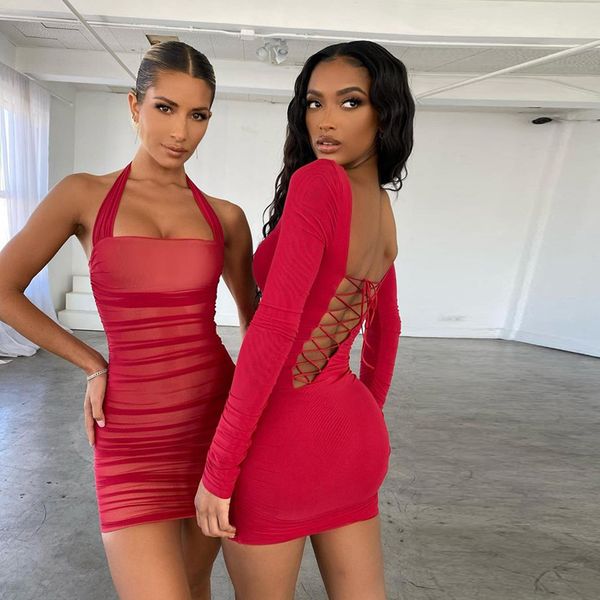 halter mini club night party dress elegant backless bodycon dress 2021 summer sleeveless strapless mesh red dress, Black;gray
halter mini club night party dress elegant backless bodycon dress 2021 summer sleeveless strapless mesh red dress, Black;gray