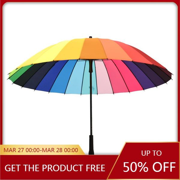 umbrellas 24k windproof long handle waterproof fashion colorful paraguas strong frame women rain umbrella rainbow
umbrellas 24k windproof long handle waterproof fashion colorful paraguas strong frame women rain umbrella rainbow