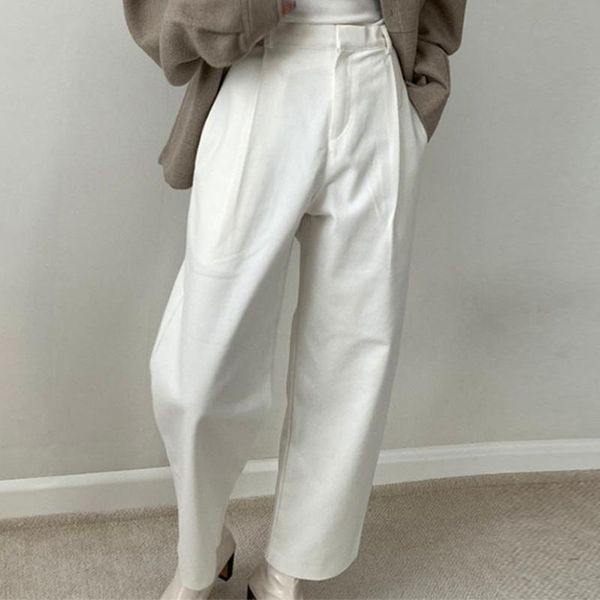 spring women wide leg long pants straight loose casual female trousers high waist office lady work wear pantalone plus size, Black;white
spring women wide leg long pants straight loose casual female trousers high waist office lady work wear pantalone plus size, Black;white
