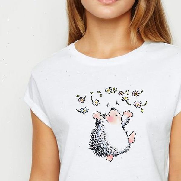 new t shirt female hedgehog scatters flowers tshirt vogue spring summer tee shirt recreational ropa mujer round neck t shirts, White
new t shirt female hedgehog scatters flowers tshirt vogue spring summer tee shirt recreational ropa mujer round neck t shirts, White