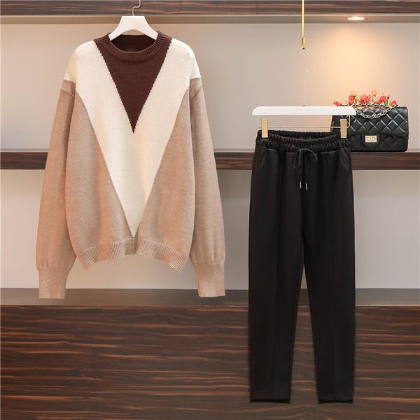plus female size 2021 new sportwear knitted or crocheted tarja sweater and pants two pieces together warm winter clothing for home fis3, Gray
plus female size 2021 new sportwear knitted or crocheted tarja sweater and pants two pieces together warm winter clothing for home fis3, Gray