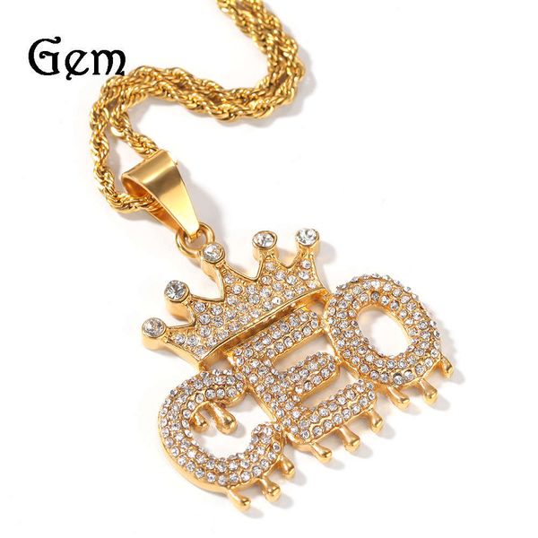 diamond crown water drop ceo letter pendant hip hop simple stainless steel necklace, Silver
diamond crown water drop ceo letter pendant hip hop simple stainless steel necklace, Silver