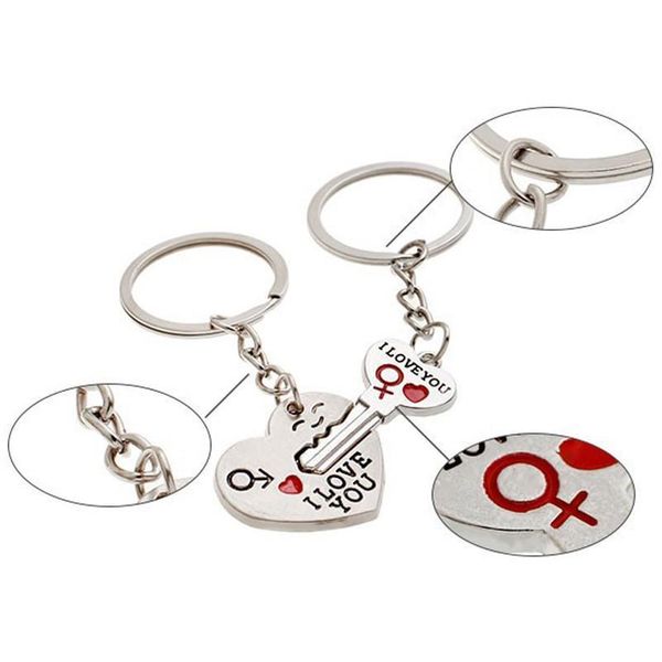 1 pair couple i love you letter keychain heart key ring silvery lovers love key chain souvenirs valentine's day jewel qylhir, Silver
1 pair couple i love you letter keychain heart key ring silvery lovers love key chain souvenirs valentine's day jewel qylhir, Silver