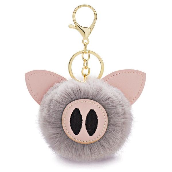 keychains interesting cute pompom piggy pig chic animal pom leather trinkets for car key chains dk359, Silver
keychains interesting cute pompom piggy pig chic animal pom leather trinkets for car key chains dk359, Silver