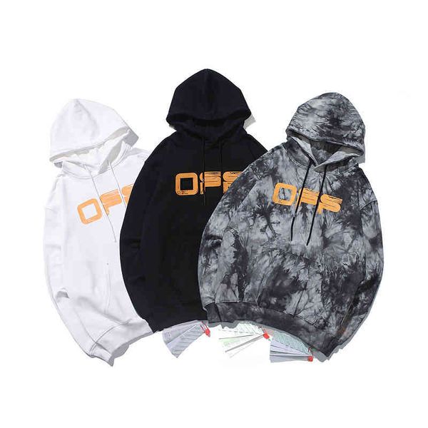 tie off new dye 2021 arrstyle print style pullover hoodie, Black