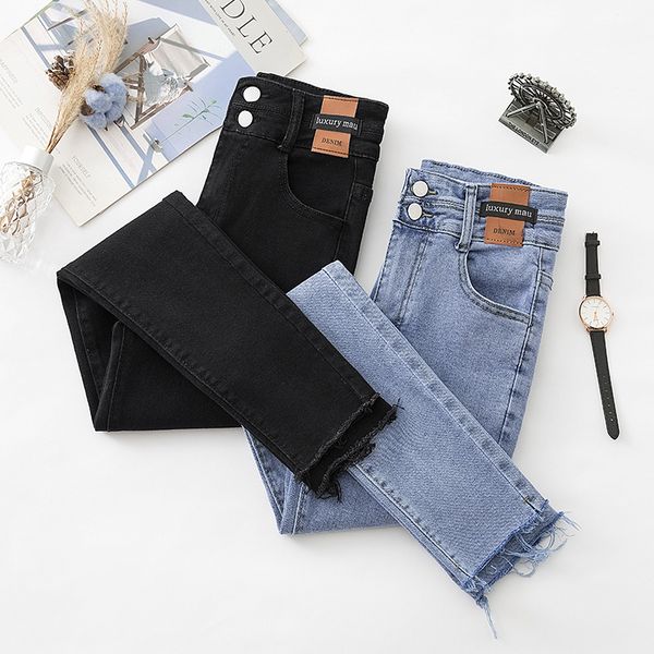 high waist brim 2021 spring elastic all-match thin pencil high-height tight-fitting women's pants 80f0, Blue
high waist brim 2021 spring elastic all-match thin pencil high-height tight-fitting women's pants 80f0, Blue