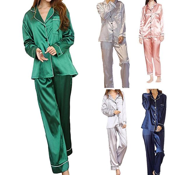 girl silk satin pajamas set pyjama women tracksuits nightwear loungewear homewear solid color comfortable soft high quality, Gray
girl silk satin pajamas set pyjama women tracksuits nightwear loungewear homewear solid color comfortable soft high quality, Gray