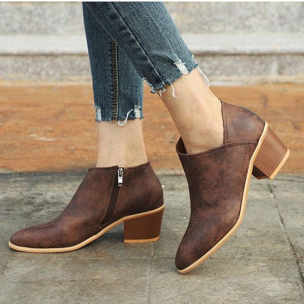 dress shoes women high heels plus size concise thick block heel woman ankle boots female elegant casual footwear drop, Black
dress shoes women high heels plus size concise thick block heel woman ankle boots female elegant casual footwear drop, Black