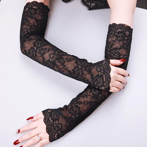 five fingers gloves fashion design women lace arm sleeve uv protection sunscreen fingerless outdoor accessories, Blue;gray
five fingers gloves fashion design women lace arm sleeve uv protection sunscreen fingerless outdoor accessories, Blue;gray