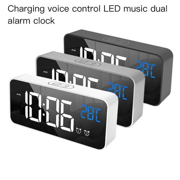 home bedroom living room rechargeable bedside music clock led mirror alarm clock sound activated
home bedroom living room rechargeable bedside music clock led mirror alarm clock sound activated