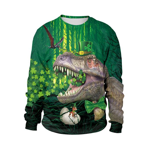 lovers hoodie long sleeve round neck dinosaur clover pattern printing leisure fashion spring and autumn trend, Black
lovers hoodie long sleeve round neck dinosaur clover pattern printing leisure fashion spring and autumn trend, Black