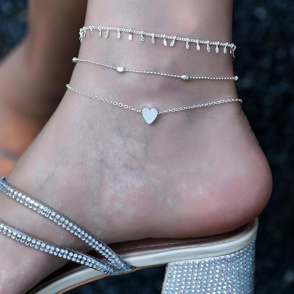 anklets 3pcs/set boho silver color heart bead chain tassel anklet set for women girl metal geometric multilayer foot jewelry, Red;blue
anklets 3pcs/set boho silver color heart bead chain tassel anklet set for women girl metal geometric multilayer foot jewelry, Red;blue