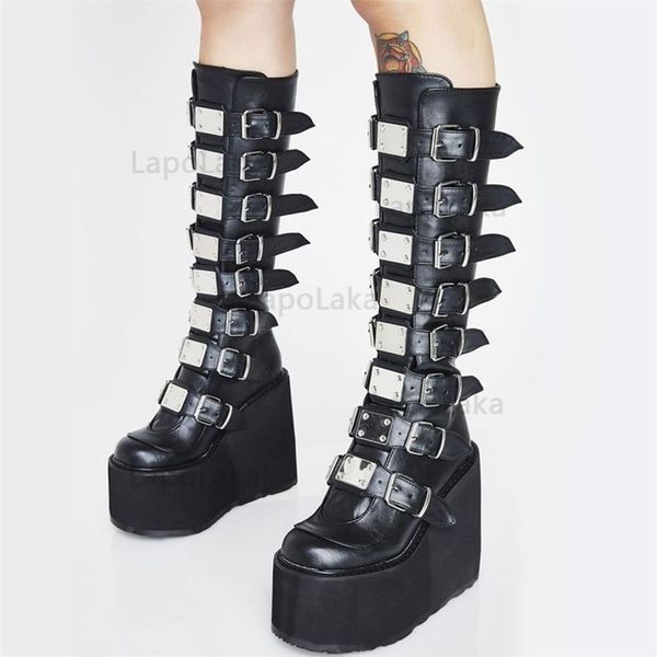 lapolaka punk brand ins high heel wedges platform round toe zip women shoes fashion ankle boots big size 34-50 211103, Black
lapolaka punk brand ins high heel wedges platform round toe zip women shoes fashion ankle boots big size 34-50 211103, Black