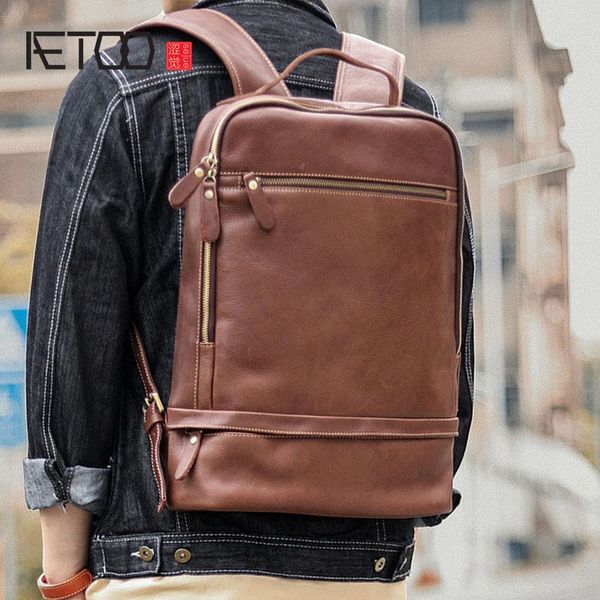 backpack aetoo leather men's business computer bag, casual shoulder
backpack aetoo leather men's business computer bag, casual shoulder
