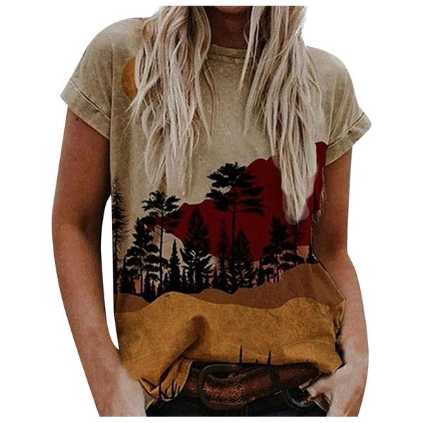 women's t-shirt vintage print landscape printing casual loose short sleeve o-neck harajuku tee mujer camisetas @40, White
women's t-shirt vintage print landscape printing casual loose short sleeve o-neck harajuku tee mujer camisetas @40, White