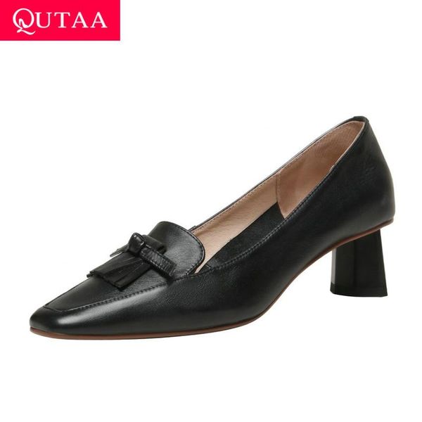 dress shoes qutaa 2021 tassel square toe women pumps genuine leather ladies heel slip on single size 34-39, Black
dress shoes qutaa 2021 tassel square toe women pumps genuine leather ladies heel slip on single size 34-39, Black
