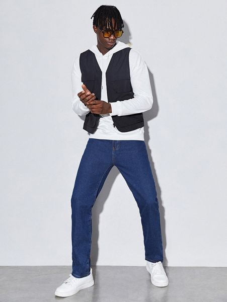 men zipper fly straight leg jeans t1di#, Blue
men zipper fly straight leg jeans t1di#, Blue