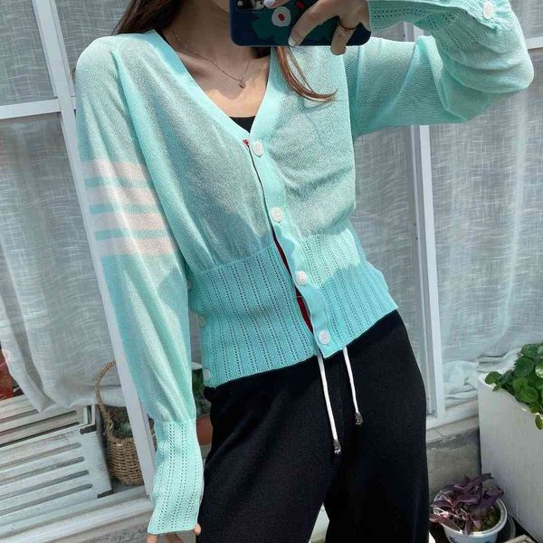 8692 luokou clothes spring and summer thin ice hemp knitted stripe four bar sunscreen sweater 5222, White;black
8692 luokou clothes spring and summer thin ice hemp knitted stripe four bar sunscreen sweater 5222, White;black