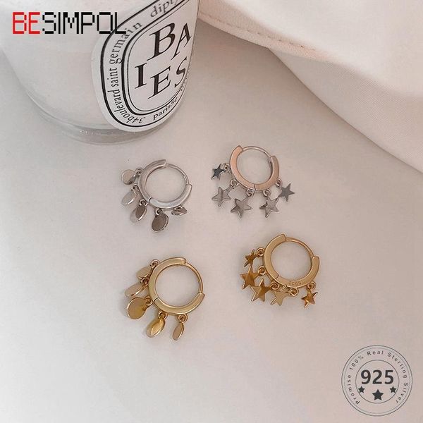 hoop & huggie besimpol real 925 sterling silver star earrings for women exquisite elegant round tassel female party fine jewelry, Golden;silver
hoop & huggie besimpol real 925 sterling silver star earrings for women exquisite elegant round tassel female party fine jewelry, Golden;silver
