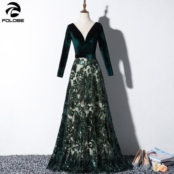 casual dresses folobe 2021 long velvet sequins dress v neck sleeves dark green lace up women formal party clothing, Black;gray
casual dresses folobe 2021 long velvet sequins dress v neck sleeves dark green lace up women formal party clothing, Black;gray