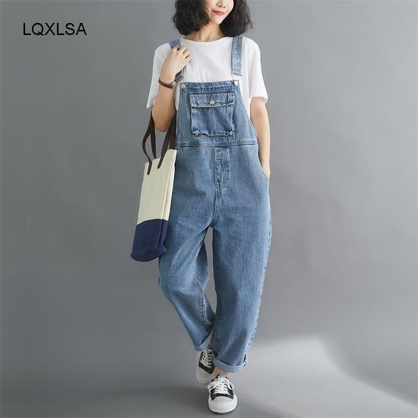 women's jeans fat sister denim overalls pants 2021 autumn and winter large size loose fashion slimming jumpsuit, Blue
women's jeans fat sister denim overalls pants 2021 autumn and winter large size loose fashion slimming jumpsuit, Blue