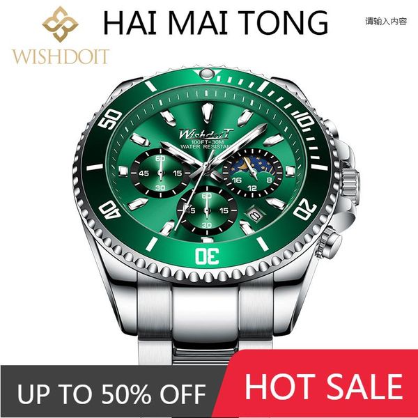 wristwatches 2021 fashion men's watch waterproof stainless steel green diver sports chronograph quartz men relogio masculino, Slivery;brown
wristwatches 2021 fashion men's watch waterproof stainless steel green diver sports chronograph quartz men relogio masculino, Slivery;brown
