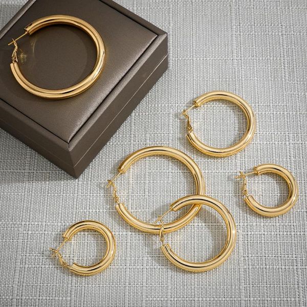 hoop & huggie minimalist gold stainless steel big small circle earring for women punk chunky geometric ear buckle female piercing jewelry, Golden;silver
hoop & huggie minimalist gold stainless steel big small circle earring for women punk chunky geometric ear buckle female piercing jewelry, Golden;silver