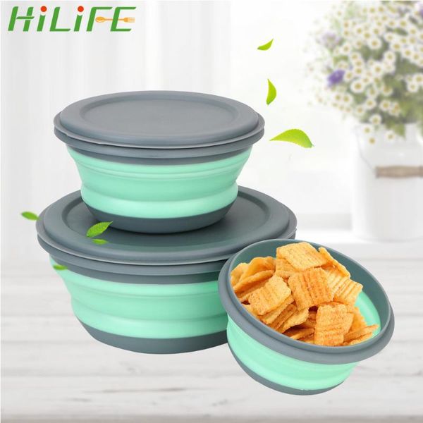 hilife bowl sets folding lunch box silicone 3pcs/set with lid foldable salad bowl folding tableware set portable
hilife bowl sets folding lunch box silicone 3pcs/set with lid foldable salad bowl folding tableware set portable