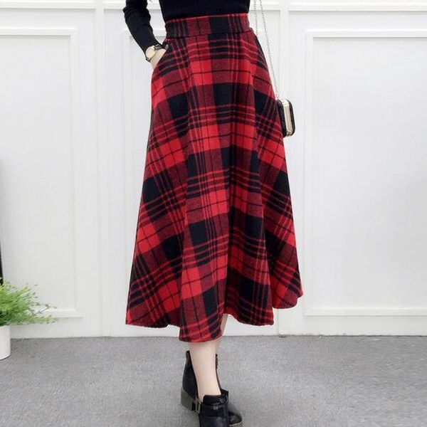 skirts 2021 maxi skirt elastic high waist autumn winter plaid long vintage ladies pleated with pocket df938, Black
skirts 2021 maxi skirt elastic high waist autumn winter plaid long vintage ladies pleated with pocket df938, Black