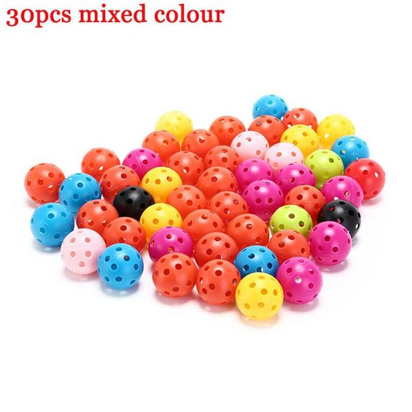 golf balls 30pcs random colors light plastic ball whiffle airflow hollow practice training sports supplies 
golf balls 30pcs random colors light plastic ball whiffle airflow hollow practice training sports supplies