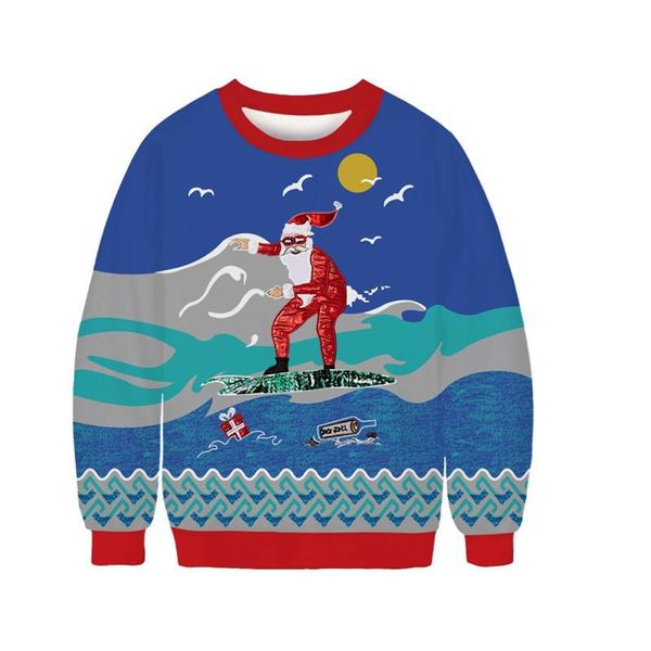 men's sweaters men women santa ugly christmas sweater 3d funny printed autumn winter xmas jumper hilarious holiday party sweatshirt, White;black
men's sweaters men women santa ugly christmas sweater 3d funny printed autumn winter xmas jumper hilarious holiday party sweatshirt, White;black