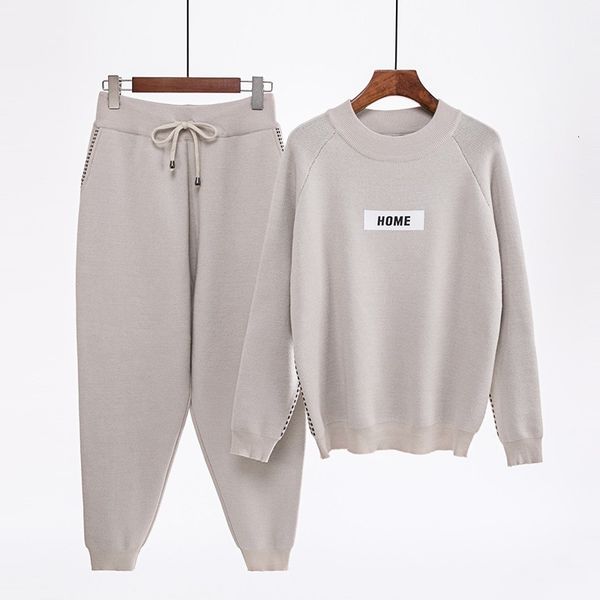 2021 new women's autumn winter woolen and cashmere knitted warm suit o collar sweater + harem pants loose style two-piece sets odab, White
2021 new women's autumn winter woolen and cashmere knitted warm suit o collar sweater + harem pants loose style two-piece sets odab, White
