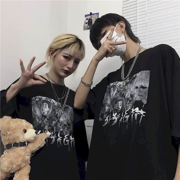 korean summer girl t-shirt in harajuku style street funeral wind dark letter loose sleeve print goth shirt qvw5, White
korean summer girl t-shirt in harajuku style street funeral wind dark letter loose sleeve print goth shirt qvw5, White