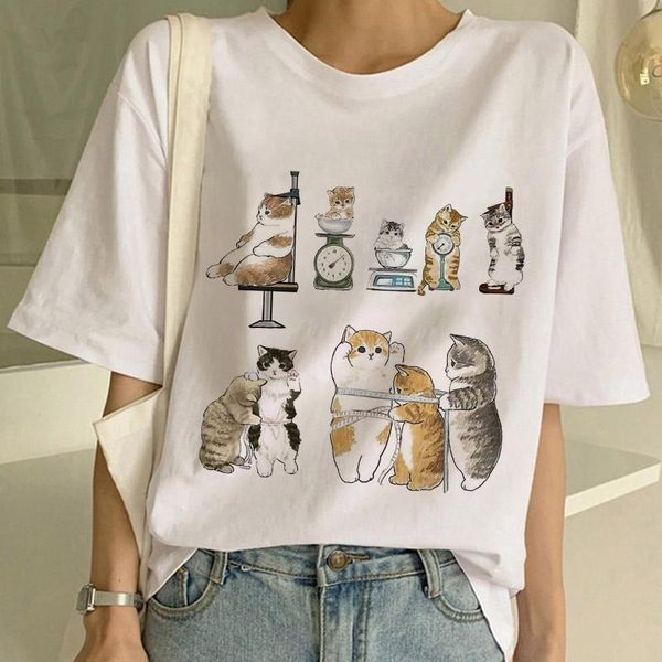 women's t-shirt summer cute cat funny cartoon harajuku graphic ulzzang tshirt 90s print t shirt fashion aesthetic ladies tee, White
women's t-shirt summer cute cat funny cartoon harajuku graphic ulzzang tshirt 90s print t shirt fashion aesthetic ladies tee, White