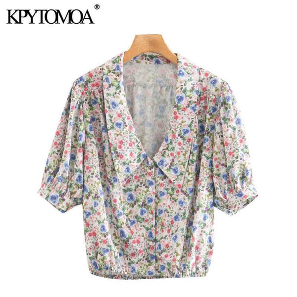kpytomoa women sweet fashion floral print loose blouses vintage v neck elastic hem button-up female shirts chic 210721, White
kpytomoa women sweet fashion floral print loose blouses vintage v neck elastic hem button-up female shirts chic 210721, White