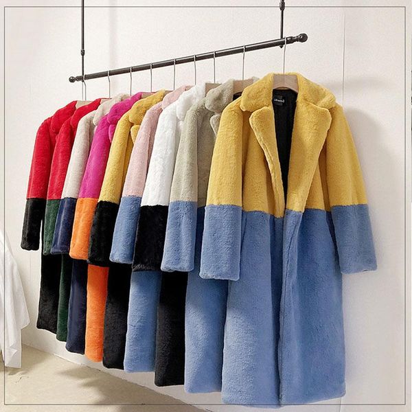 women's fur & faux long coat women winter fashion thick warm coats outerwear fake jacket plus size, Black
women's fur & faux long coat women winter fashion thick warm coats outerwear fake jacket plus size, Black