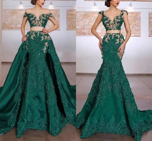 2022 green two piece evening dresses off the shoulder with detachable train crystals custom made lace applique prom party gown formal occasi, Black;red
2022 green two piece evening dresses off the shoulder with detachable train crystals custom made lace applique prom party gown formal occasi, Black;red