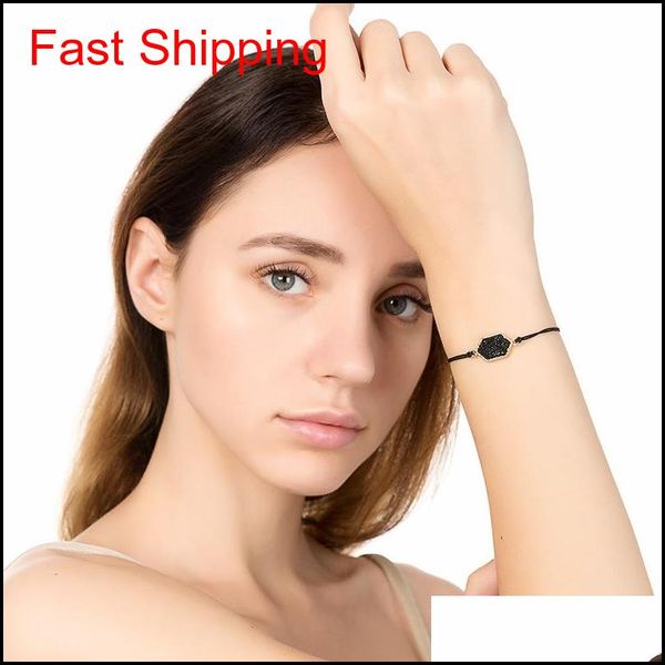 fashion druzy stone chram bracelets for women healing geometric natural stone adjustable string rope chains ban qylowe new_dhbest, Golden;silver
fashion druzy stone chram bracelets for women healing geometric natural stone adjustable string rope chains ban qylowe new_dhbest, Golden;silver