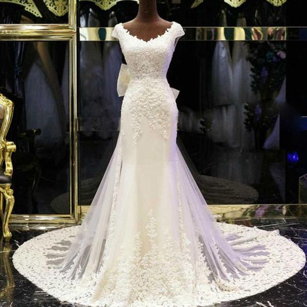 other wedding dresses scalloped neck mermaid dress china bow luxury robe de mariee sirene ivory tulle bridal gown vestido noiva princesa, White
other wedding dresses scalloped neck mermaid dress china bow luxury robe de mariee sirene ivory tulle bridal gown vestido noiva princesa, White