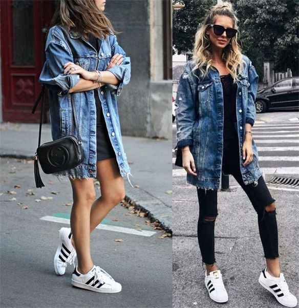 2021 women's basic coat holes baggy frayed denim jacket long sleeve loose street outwear female autumn winter coat, Black;brown
2021 women's basic coat holes baggy frayed denim jacket long sleeve loose street outwear female autumn winter coat, Black;brown
