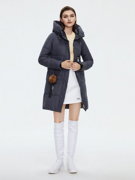 slant pocket zipper up hooded winter coat with pompom s7d2#, Black 
slant pocket zipper up hooded winter coat with pompom s7d2#, Black