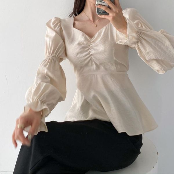 women's blouses & shirts coigarsam blouse women autumn high waist v-neck blusas womens and, White
women's blouses & shirts coigarsam blouse women autumn high waist v-neck blusas womens and, White