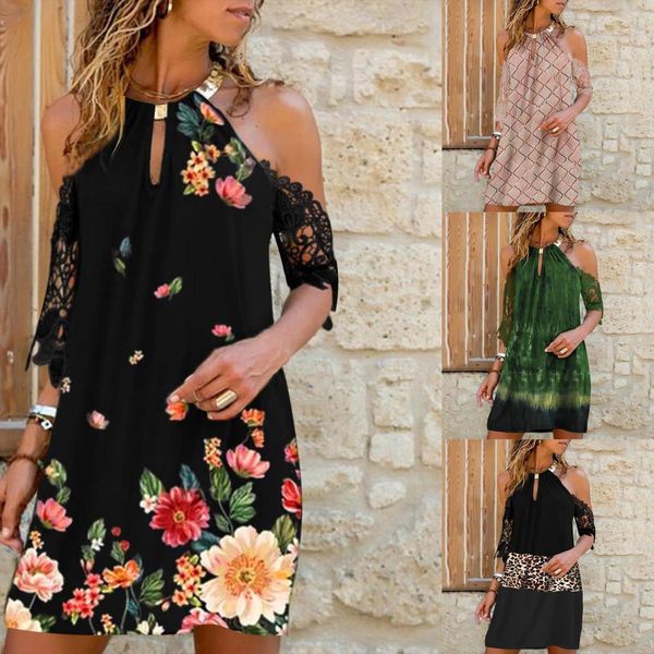 harajuku solid color women dress lace sleeve halter neck strapless bohemian dresses summer ropa mujer vetements, Black;gray
harajuku solid color women dress lace sleeve halter neck strapless bohemian dresses summer ropa mujer vetements, Black;gray