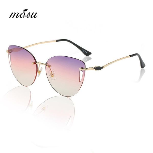 sunglasses mosu women cat eye ladies trending rimless sun glasses uv400 protection m50552, White;black
sunglasses mosu women cat eye ladies trending rimless sun glasses uv400 protection m50552, White;black