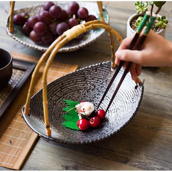 dishes & plates creative personality japanese style ceramic restaurant el tableware fruit basket sushi snack plate portable tray
dishes & plates creative personality japanese style ceramic restaurant el tableware fruit basket sushi snack plate portable tray