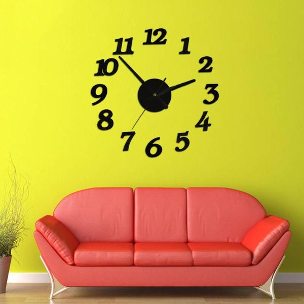 wall clocks creative frameless clock decorative with silent movement for living room bedroom(black)
wall clocks creative frameless clock decorative with silent movement for living room bedroom(black)