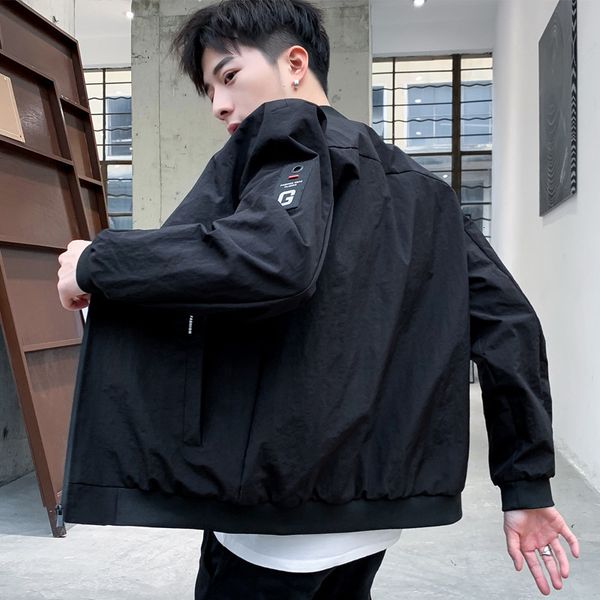 spring and 2021 new korean fashion casual men's handsome versatile autumn jacket, Black;brown
spring and 2021 new korean fashion casual men's handsome versatile autumn jacket, Black;brown
