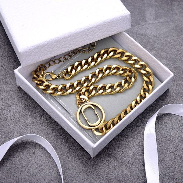 new fashion necklaces letter 14k gold link chain necklace bracelet for mens and women party lovers gift hip hop jewelry with box, Black
new fashion necklaces letter 14k gold link chain necklace bracelet for mens and women party lovers gift hip hop jewelry with box, Black