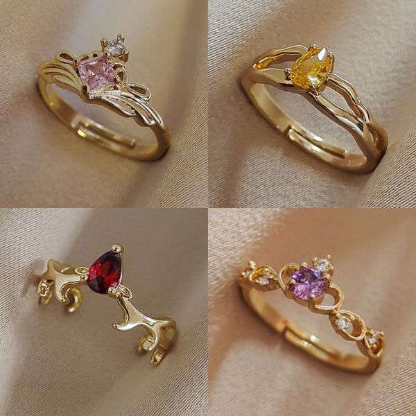 wedding rings bridal elegant adjustable women's ring crown cute shaped korean style zircon engagement jewelry girl gift, Slivery;golden
wedding rings bridal elegant adjustable women's ring crown cute shaped korean style zircon engagement jewelry girl gift, Slivery;golden